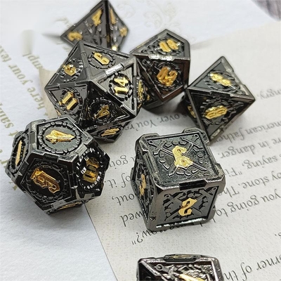 Schwert Metall RPG Würfel Hand poliert Cruzu Dungeon und lange DND#