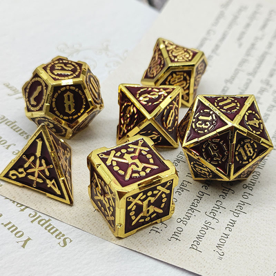 Schwert Metall RPG Würfel Hand poliert Cruzu Dungeon und lange DND#
