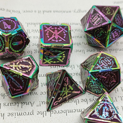 Schwert Metall RPG Würfel Hand poliert Cruzu Dungeon und lange DND#