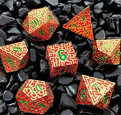 Solid Maze Multi-Fasettierte Metallwürfel DND#RPG Dungeon und Long Crusu