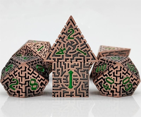 Solid Maze Multi-Fasettierte Metallwürfel DND#RPG Dungeon und Long Crusu
