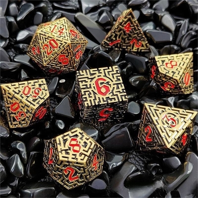 Solid Maze Multi-Fasettierte Metallwürfel DND#RPG Dungeon und Long Crusu