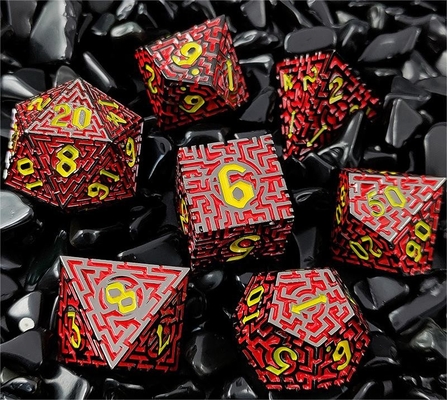 Solid Maze Multi-Fasettierte Metallwürfel DND#RPG Dungeon und Long Crusu