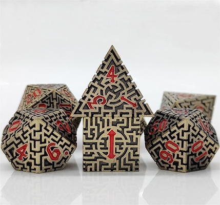 Solid Maze Multi-Fasettierte Metallwürfel DND#RPG Dungeon und Long Crusu