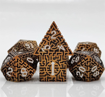 Solid Maze Multi-Fasettierte Metallwürfel DND#RPG Dungeon und Long Crusu