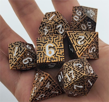 Solid Maze Multi-Fasettierte Metallwürfel DND#RPG Dungeon und Long Crusu