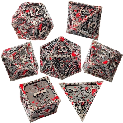 Mehrschichtiges Metall-RPG Würfel Fliegender Drache Solider glatter Drache DND