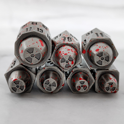 Bullet Head Multiface Metal Dice Set Desktop-Spiel DND#RPG#COC