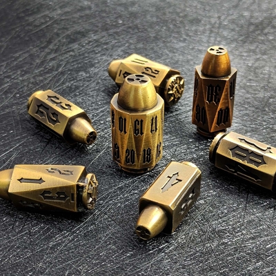 Bullet Head Multiface Metal Dice Set Desktop-Spiel DND#RPG#COC