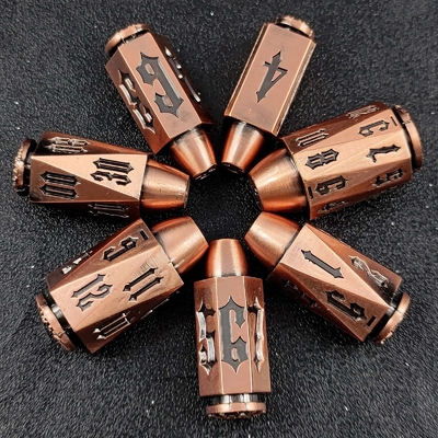 Bullet Head Multiface Metal Dice Set Desktop-Spiel DND#RPG#COC