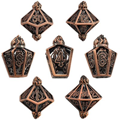 Bird Cage Hollow Multi Face Metal Dice von Bade Gate Dungeon und DND#RPG
