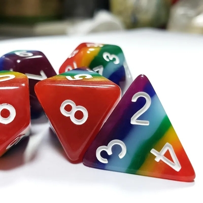 7 Schicht Regenbogen Handgefertigte Harz Würfel Crusson Und Dungeon DND#RPG