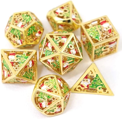 Weihnachtsholz Multi Noodle Metall Würfel Digital DND Drache und Dungeon