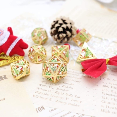 Weihnachtsholz Multi Noodle Metall Würfel Digital DND Drache und Dungeon