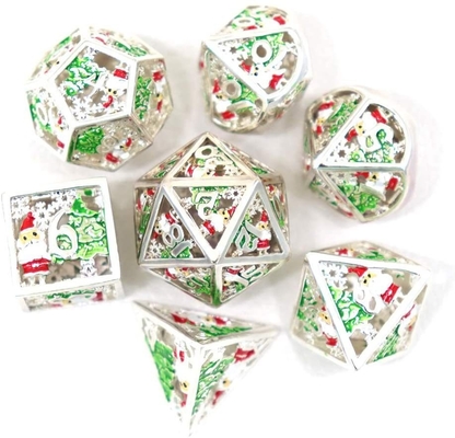 Weihnachtsholz Multi Noodle Metall Würfel Digital DND Drache und Dungeon