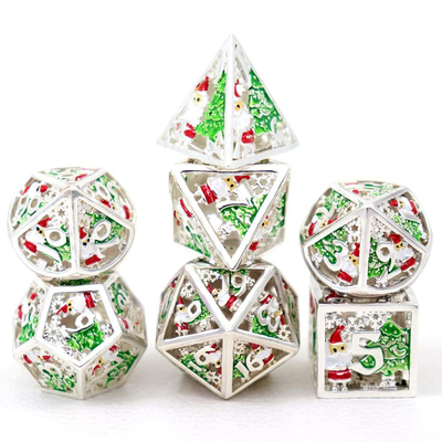 Weihnachtsholz Multi Noodle Metall Würfel Digital DND Drache und Dungeon