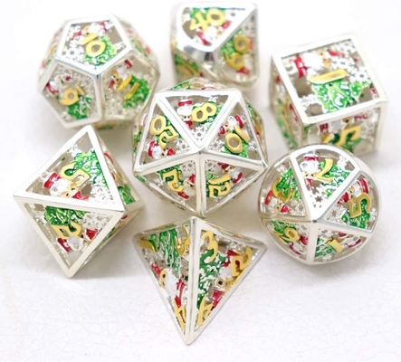 Weihnachtsholz Multi Noodle Metall Würfel Digital DND Drache und Dungeon