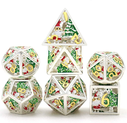 Weihnachtsholz Multi Noodle Metall Würfel Digital DND Drache und Dungeon