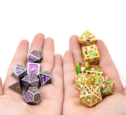 Weihnachtsholz Multi Noodle Metall Würfel Digital DND Drache und Dungeon