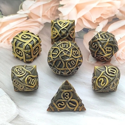 Spin-Stripe-Metallwürfel-Satz Fantasy DND Mehrfaches Brettspiel