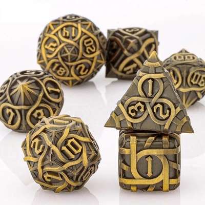 Spin-Stripe-Metallwürfel-Satz Fantasy DND Mehrfaches Brettspiel