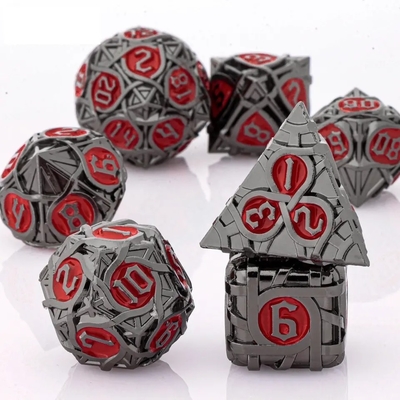 Spin-Stripe-Metallwürfel-Satz Fantasy DND Mehrfaches Brettspiel