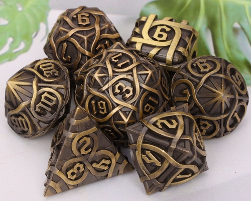 Spin-Stripe-Metallwürfel-Satz Fantasy DND Mehrfaches Brettspiel