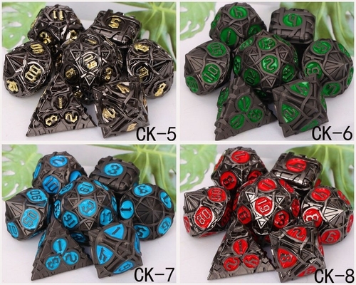 Spin-Stripe-Metallwürfel-Satz Fantasy DND Mehrfaches Brettspiel