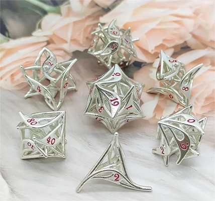 Geely Blume Hohlmetall Würfel Set RPG Drache und Dungeon DND