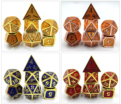 DND RPG Mini Metal Dice Running Gruppenspiel für Brettspiele Multi -Face