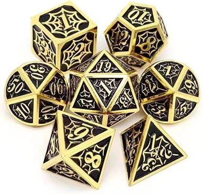 Spider-Man Solid Metal Polyhedral Dice Set DND RPG Luxus Stil