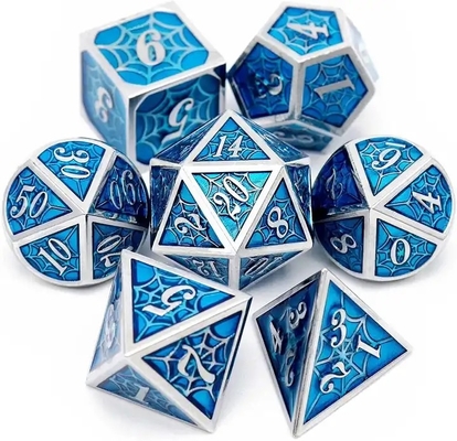 Spider-Man Solid Metal Polyhedral Dice Set DND RPG Luxus Stil