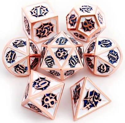 Spider-Man Solid Metal Polyhedral Dice Set DND RPG Luxus Stil