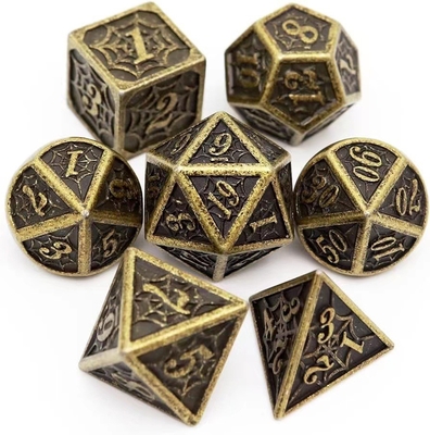 Spider-Man Solid Metal Polyhedral Dice Set DND RPG Luxus Stil