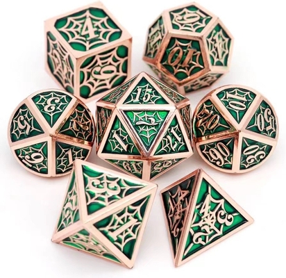 Spider-Man Solid Metal Polyhedral Dice Set DND RPG Luxus Stil