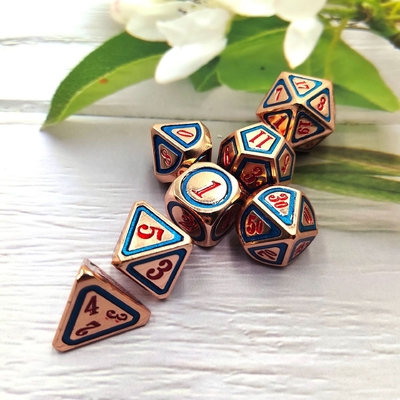DND RPG Massivmetall Würfel Anzüge Elektro Schwimmteknologie Wandern Erde