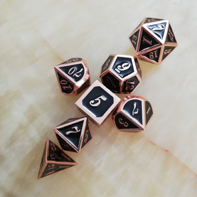 Esmalte Handwerk Massivmetall Würfel Set Bude Herren Tür Cruch DND RPG