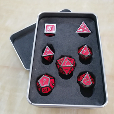 Esmalte Handwerk Massivmetall Würfel Set Bude Herren Tür Cruch DND RPG