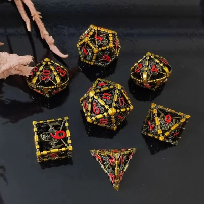 Antike Hohlmetall Würfel Suite Drachen und unterirdische Stadt Brettspiel DND RPG