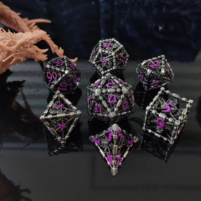 Antike Hohlmetall Würfel Suite Drachen und unterirdische Stadt Brettspiel DND RPG