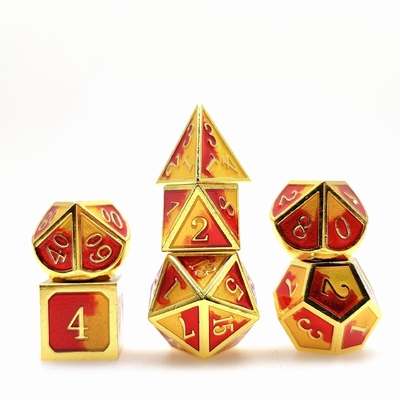 Farbenfrohe Emaille Handwerk Massivmetall Würfel Drache und Brettspiel DND RPG