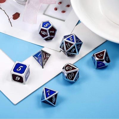 Farbenfrohe Emaille Handwerk Massivmetall Würfel Drache und Brettspiel DND RPG