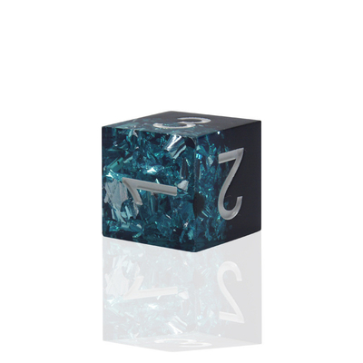 Blau-Schwarz-Harz-Material Würfel-Set Drache und Dungeon Polyeder