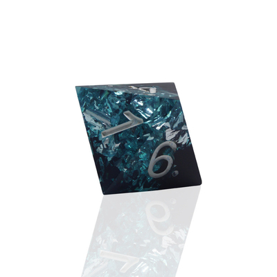 Blau-Schwarz-Harz-Material Würfel-Set Drache und Dungeon Polyeder