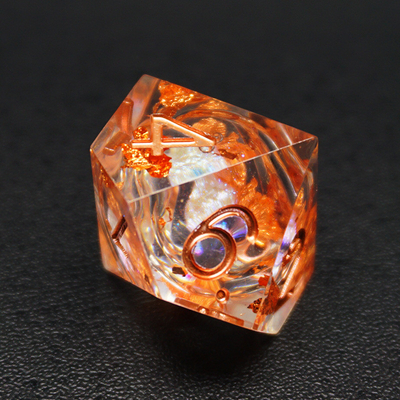 Gelber Flurry Line RPG Resin Würfel Set Krusu DND für Geschenke und Sammlungen