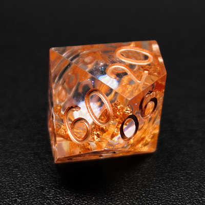 Gelber Flurry Line RPG Resin Würfel Set Krusu DND für Geschenke und Sammlungen