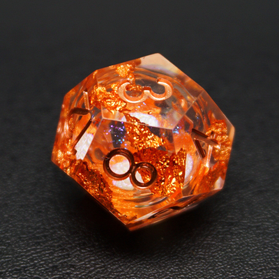 Gelber Flurry Line RPG Resin Würfel Set Krusu DND für Geschenke und Sammlungen