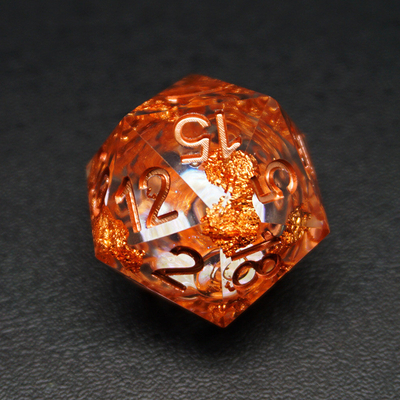 Gelber Flurry Line RPG Resin Würfel Set Krusu DND für Geschenke und Sammlungen