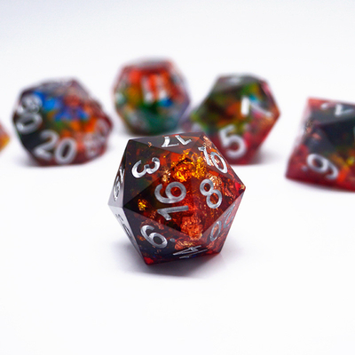 Rot-Gold-Folien-Rasinen-Tanz-Set Handwerk-Anpassung Farbe#Rpg#Dnd#Coc