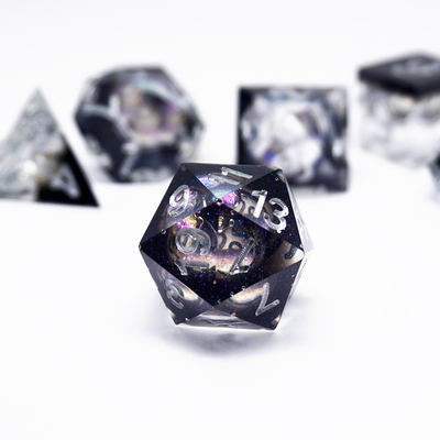 Grünes Resin-Digitalwürfel-Set - Vielseitiges Tablet-Spielwürfel#rpg#dnd#coc